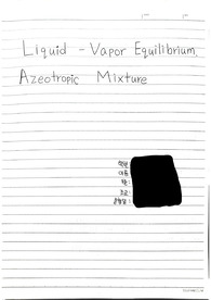 [화학반응공실험] Liquid-Vapor Equilibrium Azeotropic Mixture_예비보고서 A0