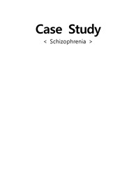 정신건강복지센터 Schizophrenia Case Study, 간호과정1개, 사회적 상호작용 장애