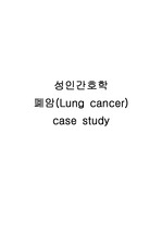 <성인간호> 폐얌 문헌고찰, 간호과정, 간호진단, Lung ca, lung cancer
