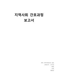 A+ 지역사회 실습 간호과정 보고서 (보건소)