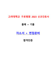 고려대학교 구로병원 2024 신규간호사 면접준비 + 합격인증 하나로 완성