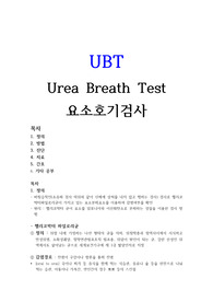 UBT, 요소호기검사, urea breath test, 요소날숨검사, 요소호기검사 요약