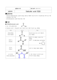 salicylic acid 합성 실험보고서