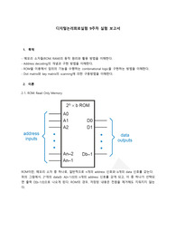 서강대학교 21년도 디지털논리회로실험 9주차 결과레포트 (A+자료) - ROM, RAM, Dot matrix, key matrix