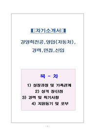 경영학전공,영업(자동차),경력