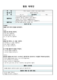만2세미술영역 활동계획안(얼굴을 꾸며주어요)