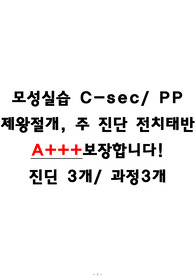 모성간호학 c-sec/pp 제왕절개술 케이스 스터디 A+