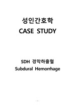 성인간호학/케이스스터디/경막하출혈/SDH Subdural Hemorrhage