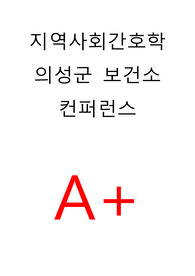 지역사회간호학 의성군 보건소 간호과정