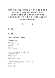 최근의 범죄나 비행, 문제행동 등 개인의 부적응이 사회적 문제가 되었던 이슈를 하나 선정하고 그 원인이 무엇인지를 이론적 근거를 제시하여 분석하고 이를 해결하기 위해서는 개인, 사회, 국가가 어떠한 노력을 해야 하는지를 구체적인 대안