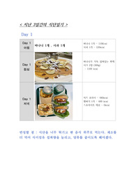 지난 3일간의 식단일기