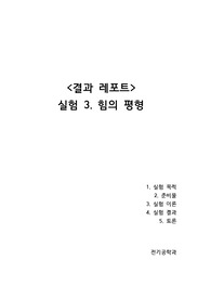 [결과레포트] 일반물리실험 - 힘의 평형 A+