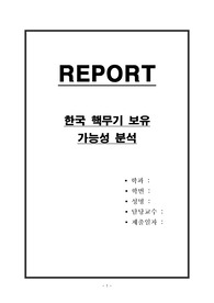 한국 핵무기 보유 가능성 분석