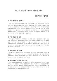 인간의 존엄성 규정의 헌법상 의의