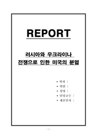 러시아와 우크라이나 전쟁으로 인한 미국의 분열