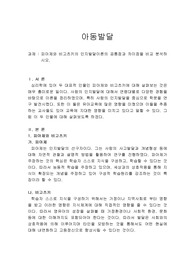 피아제와 비고츠키의 인지발달이론의 공통점과 차이점을 비교 분석하시오.