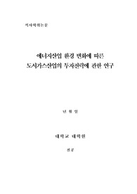 에너지 환경변화에 따른 도시가스 산업의 투자전략