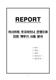 러시아와 우크라이나 전쟁으로 인한 핵무기 사용 분석