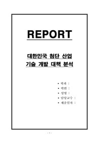 대한민국 첨단 산업 기술 개발 대책 분석