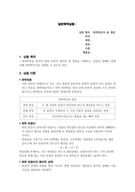 화학반응의 몰 개념 보고서