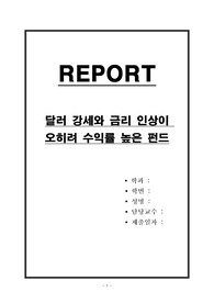 달러 강세와 금리 인상이 오히려 수익률 높은 펀드