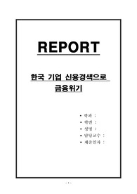 한국 기업 신용경색으로 금융위기
