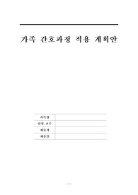 가족간호 계획서, 진단2개, 목표, 수행, 평가