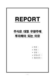 주식은 대형 우량주에 투자해야 되는 이유