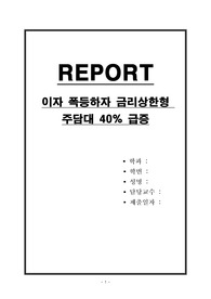 이자 폭등하자 금리상한형 주담대 40퍼센트 급증