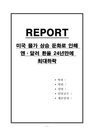 미국 물가 상승 둔화로 인해 엔,달러 환율 24년만에 최대하락