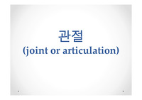 관절,관절종류