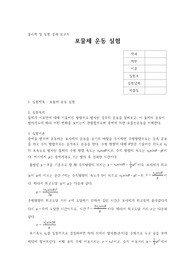 포물체 운동 실험 보고서(결과포함)
