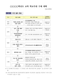 고등학교 교복 학교주관 구매 계획서