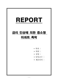 금리 인상에 의한 중소형 아파트 폭락