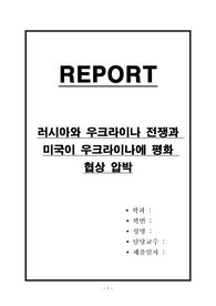 러시아와 우크라이나 전쟁과 미국이 우크라이나에 평화 협상 압박