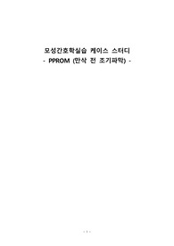모성간호학실습 PPROM 케이스스터디 간호진단 5개 간호과정 3개
