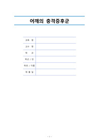 [성인간호학실습 case] 어깨의 충격증후군 / 간호진단 3개 / 간호과정 3개