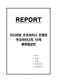 러시아와 우크라이나 전쟁과 우크라이나의 10개 평화협상안