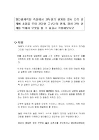 인간관계적인 측면에서 고부간의 관계와 장서 간의 관계에 초점을 두어 건강한 고부간의 관계, 장서 간의 관계를 위해서 무엇을 할 수 있을지 작성해보시오