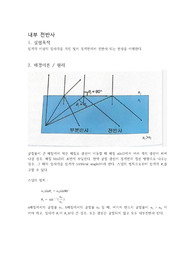 내부 전반사 및 평판의 굴절률 측정