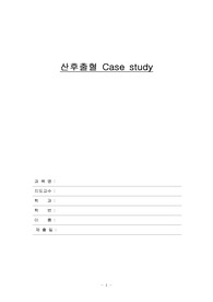 산후출혈 case study