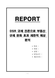 DSR 규제 잔존으로 부동산 규제 완화 효과 제한적 예상 분석