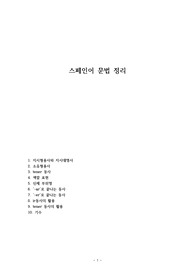 스페인어 문법 정리