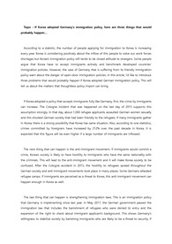 Immigration policy in Korea. If Korea adopted Germany s immigration policy, here are three things that would probably happen