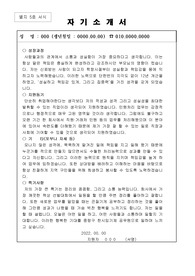 서류합격 서울 구청 임기제공무원 자기소개서 및 직무수행계획서(일반행정)