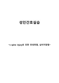 성인간호학 간호과정, c-spine injury로 인한 만성위염, 십이지장염, 간호진단2개