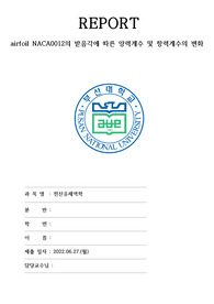 부산대학교 기계공학부 전산유체역학 A+보고서(2022 1학기)