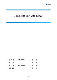 조선대 노동경제학 과제입니당