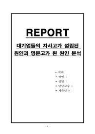 대기업들의 자사고가 설립된 원인과 명문고가 된 원인 분석