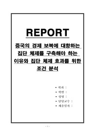 중국의 경제 보복에 대항하는 집단 체제를 구축해야 하는 이유와 집단 체제 효과를 위한 조건 분석